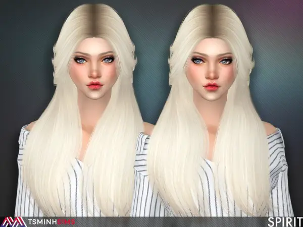 The Sims Resource: Spirit Hair 55 by TsminhSims for Sims 4