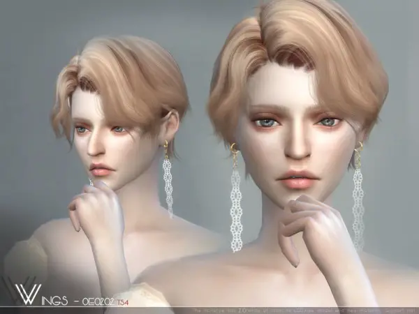 The Sims Resource: WINGS OE0202 hair for Sims 4