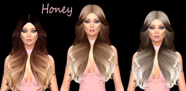 Sims Fun Stuff: Leah Lillith’s Honey V2 hair retextured for Sims 4