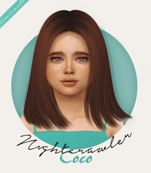 Simiracle: Nightcrawler`s Coco hair retextured for Sims 4