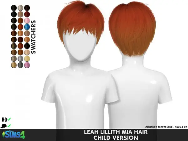 Coupure Electrique: Leahlillith`s Mia hair retextured for Sims 4