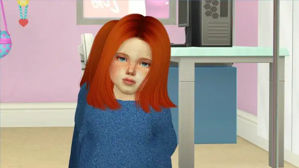 Coupure Electrique: Nightcrawler`s Coco hair retextured kids version for Sims 4