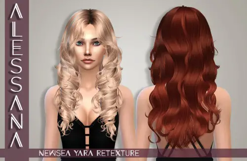 Alessana Sims: Newsea`s Yara Hair retextured for Sims 4