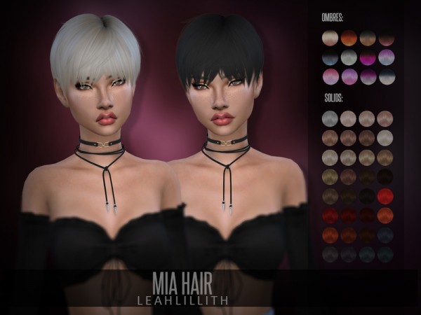 The Sims Resource: Mia Hair by Leah Lillith for Sims 4