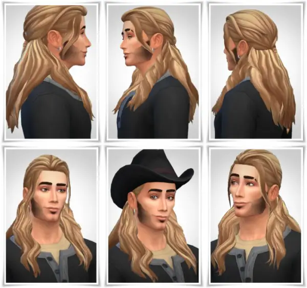 Birksches sims blog: Ian’s Half Up Hair for Sims 4