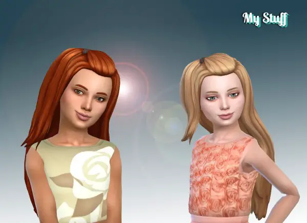 Mystufforigin: Melanie Hair retextured for Sims 4