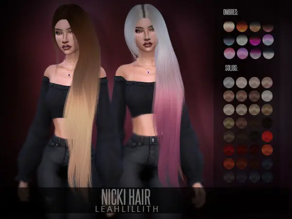 The Sims Resource: Nicki Hair by Leah Lillith for Sims 4