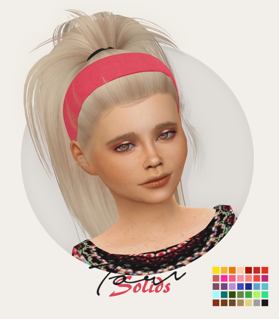 Sims 4 Hairs ~ Simiracle: LeahLillith`s Tori Headband hair recolored