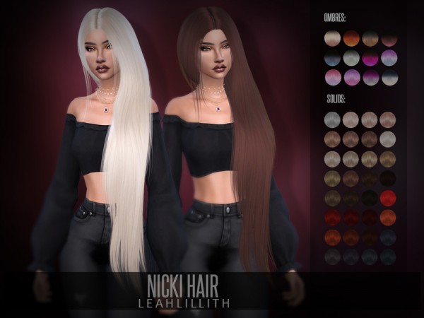 The Sims Resource: Nicki Hair by Leah Lillith for Sims 4