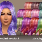 Sims 4 Hairs ~ Coupure Electrique: Leahlillith`s Tori hair retextured ...