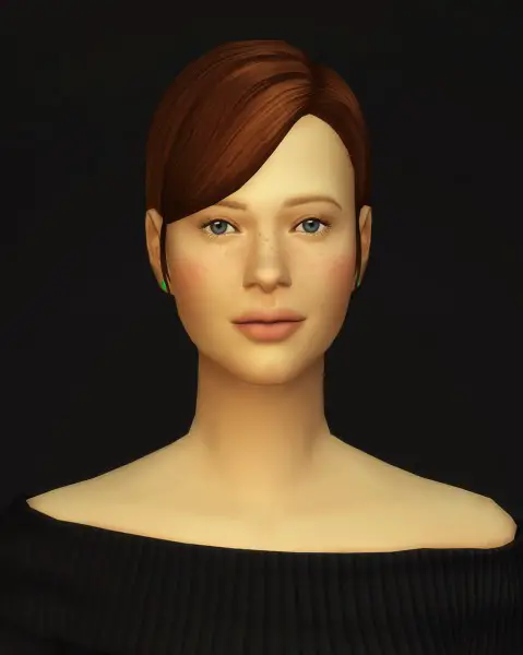 Rusty Nail: Medium straight parted V3 for Sims 4