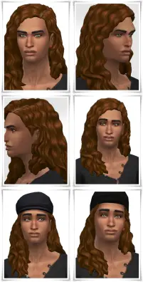 Birksches sims blog: Aaron’s Long Curls hair for Sims 4