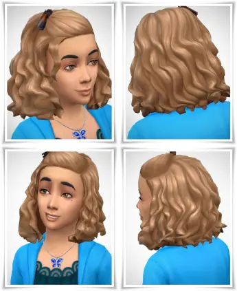 Birksches sims blog: Girls Clip Curls hair for Sims 4