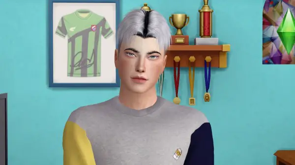 Coupure Electrique: Lapiz Malkavian hair retextured for Sims 4