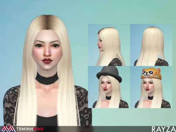 The Sims Resource: Rayza Hair 56 Set by TsminhSims for Sims 4