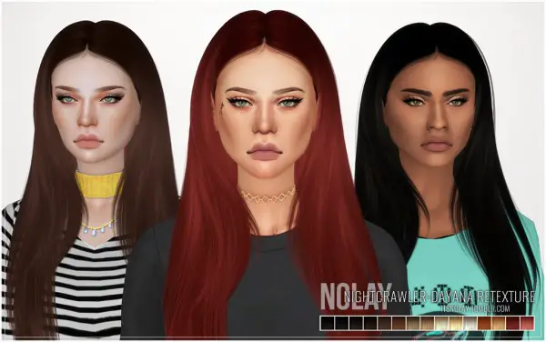 Mod The Sims: Nightcrawler`s Dayana Retextured by Nolay for Sims 4