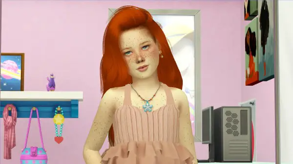  Coupure Electrique: Simpliciaty`s Fireproof hair retextured   kids versions for Sims 4