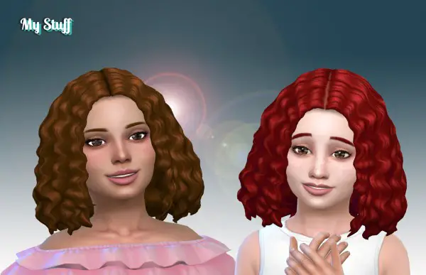 Mystufforigin: Joanne Hair retextured for Girls for Sims 4