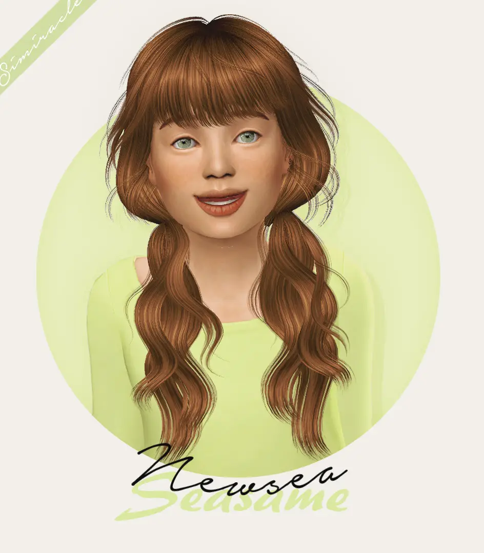 Sims 4 Hairs ~ Simiracle: Newsea`s Seasame hair retextured - Kids Version