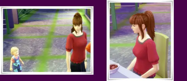 Birksches sims blog: Lina’s Ponytail and Bangs hair for Sims 4