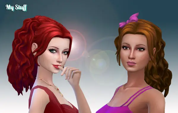 Mystufforigin: Leonora Hair V2 for Sims 4