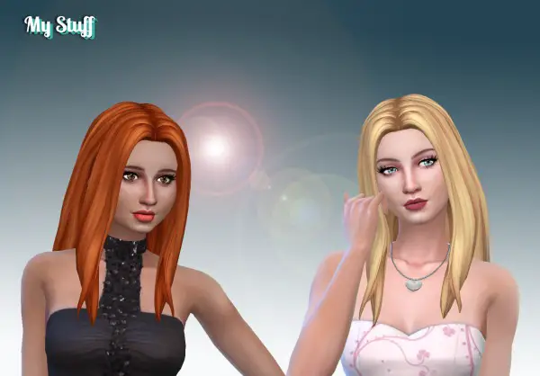 Mystufforigin: Liliana hair reextured for Sims 4