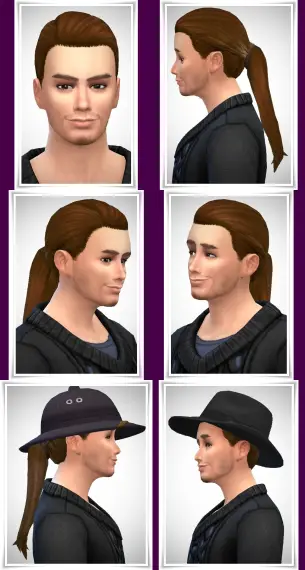 Birksches sims blog: Gents Long Ponytail hair for Sims 4