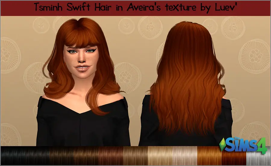 Mertiuza: Tsminh`s Swift hair retextured - Sims 4 Hairs