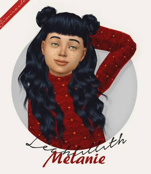 Simiracle: Leahlillith`s Melanie hair retextured   Kids Version for Sims 4