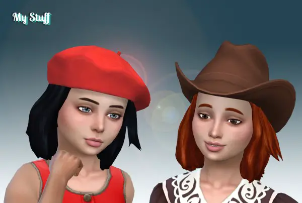 Mystufforigin: Melanie Hair V2 for Girls for Sims 4