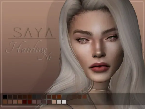 The Sims Resource: Hairline N1 by SayaSims for Sims 4