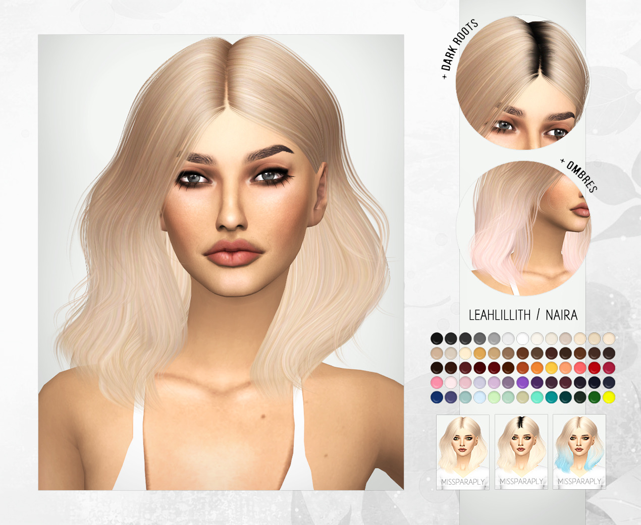 Leahlillith Naira Hair Recolor At Spectacledchic Sims4 0e7