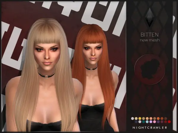 The Sims Resource: Bitten hair by Nightcrawler Sims for Sims 4