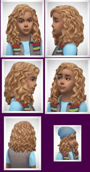 Birksches sims blog: Curls for Kids for Sims 4