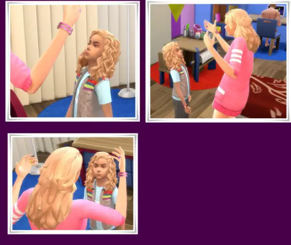Birksches sims blog: Curls for Kids for Sims 4