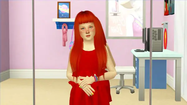 Coupure Electrique: Nightcrawler`s Bitten hair retextured kids and toddlers version for Sims 4
