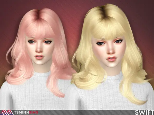 The Sims Resource: Swift Hair 57 by TsminhSims for Sims 4