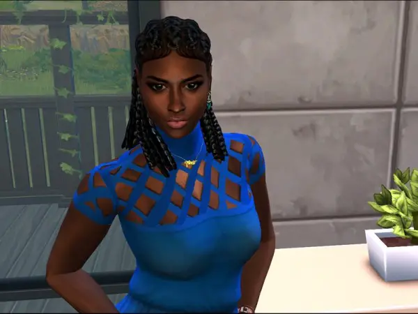 The Sims Resource: Twisted Mambo Braids II hair retextured by drteekaycee for Sims 4