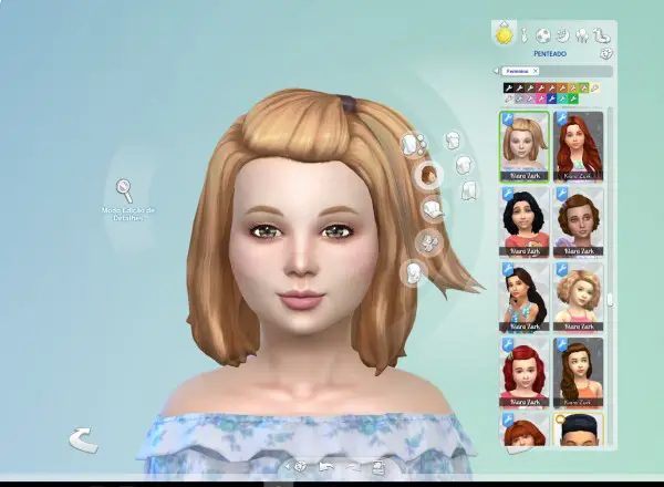 Mystufforigin: Melanie Hair V2 for Girls for Sims 4