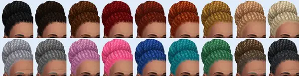 Simsontherope: Gaia Bun hair for Sims 4