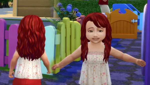 The Sims Resource: Daisy Hair V2 for Toddlers for Sims 4