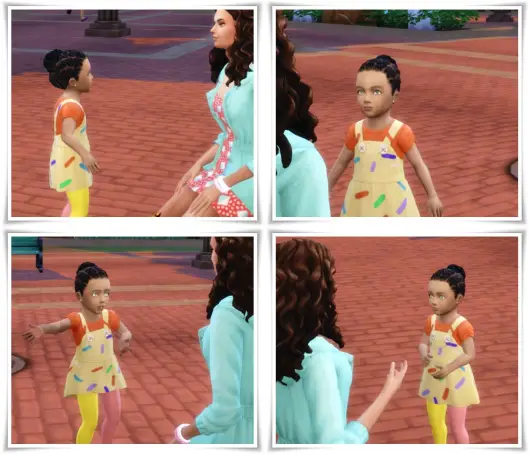 Birksches sims blog: Toddler Box Braids hair for Sims 4