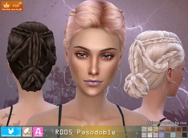 NewSea: R005 Pasodoble hair for Sims 4