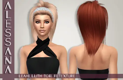 Alessana Sims: Leahlillith`s Tori hair retextured for Sims 4