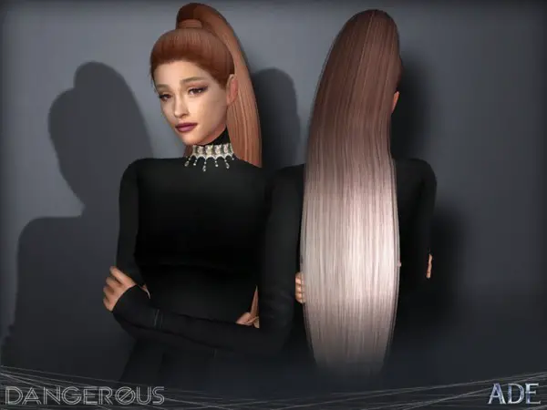 The Sims Resource: Dangerous hair by Ade Darma for Sims 4