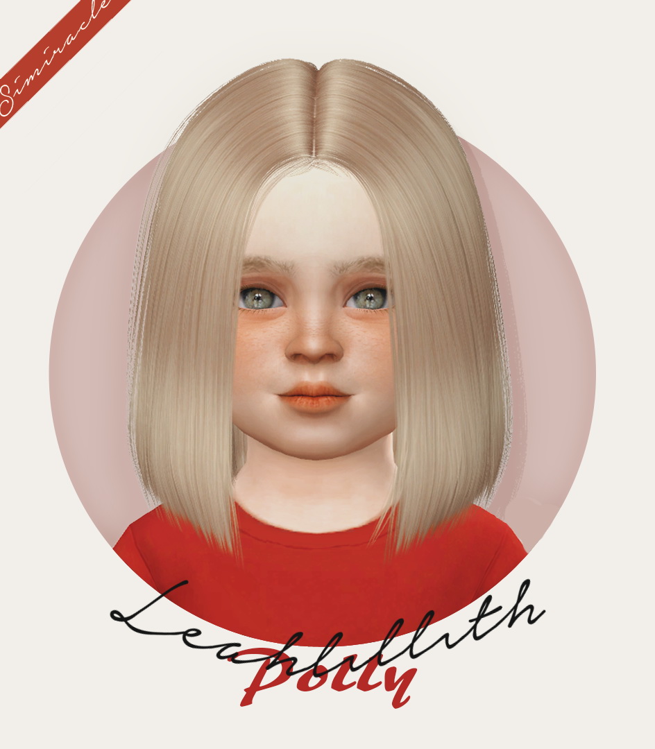 Simiracle: LeahLillith`s Polly hair retetured - Sims 4 Hairs