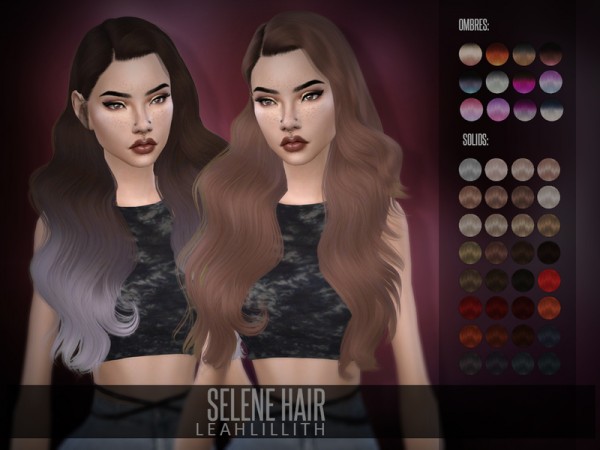 The Sims Resource: Selene Hair by LeahLillith for Sims 4