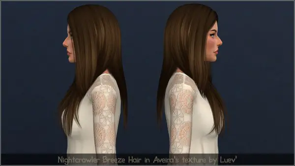 Mertiuza: Nightcrawler`s Breeze hair retextured for Sims 4