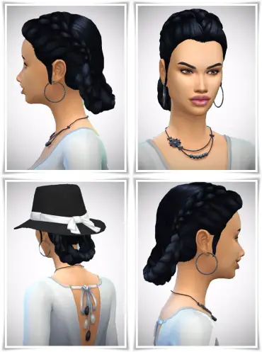 Birksches sims blog: Candlelight Braids hair for Sims 4