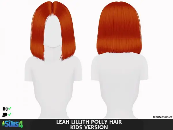 Coupure Electrique: LeahLillith`s Polly hair retextured kids and toddlers version for Sims 4